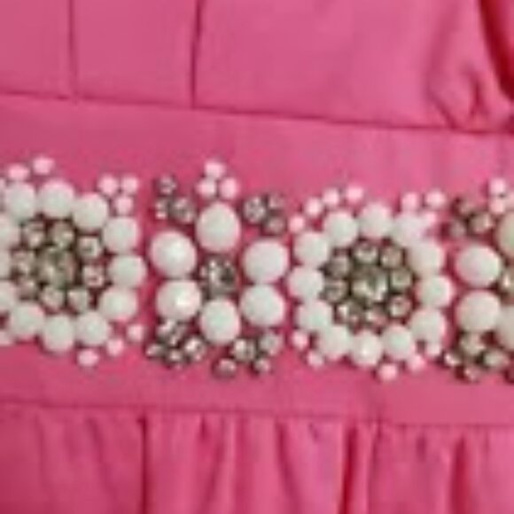 Lily Pulitzer Crystal Hotty Pink Strapless Mini Dress W/Empire Waist -Size: 0 - Picture 4 of 8